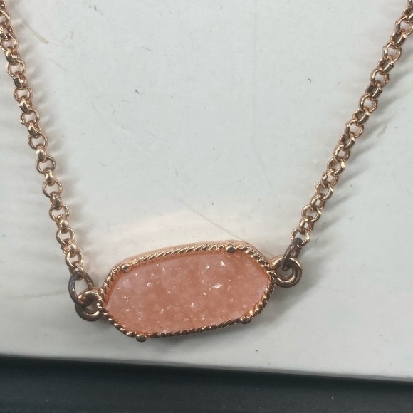 Indigo Authority Mika Peach Quartz Chain Bracelet sparkly sliding clasp gold - Picture 3 of 6